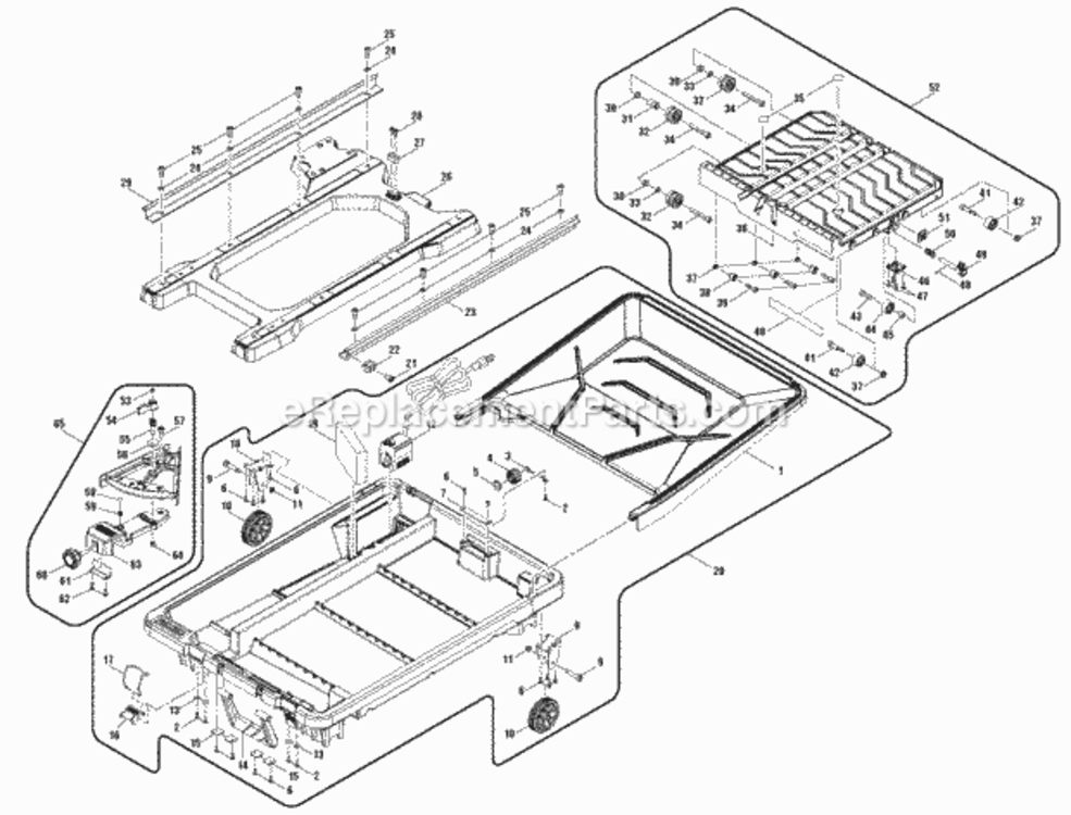 Figure C Diagram and Parts List for R4040S  Ridgid Tile Saw