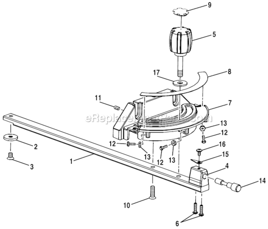 Page E Diagram and Parts List for R45101  Ridgid Table Saw