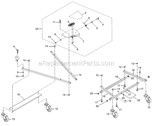 Page E Diagram and Parts List for R4511  Ridgid Table Saw