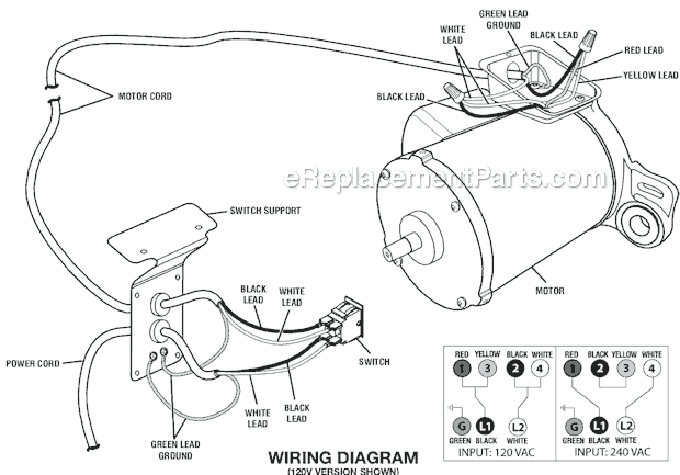 Page G Diagram and Parts List for R4512  Ridgid Table Saw