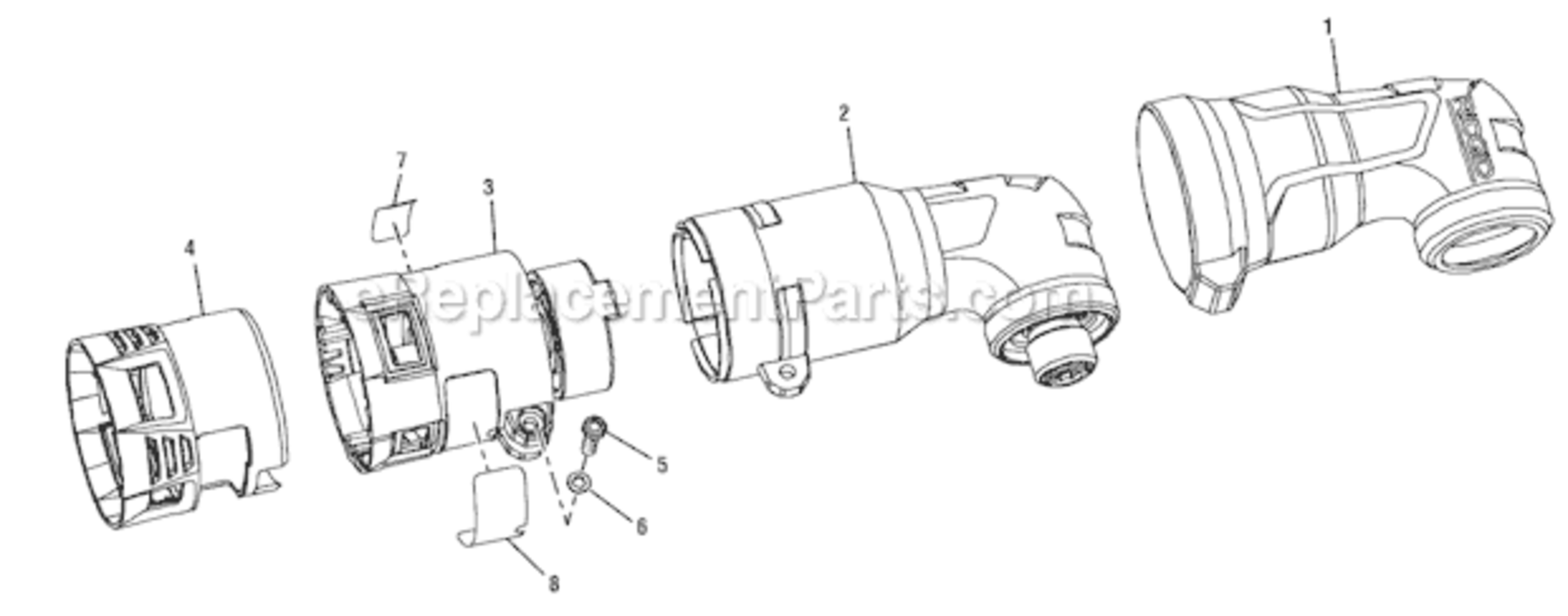 Page A Diagram and Parts List for R8223401  Ridgid Impact Driver