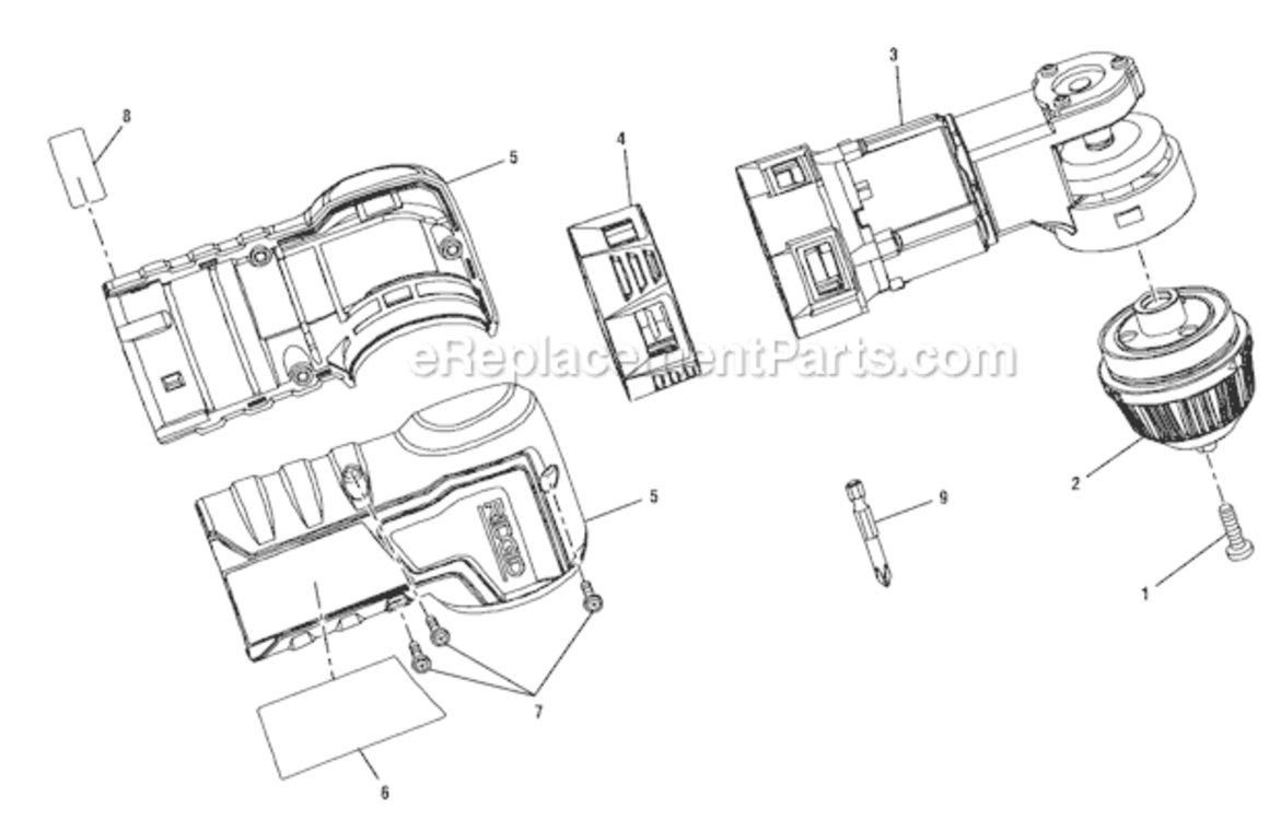 Page A Diagram and Parts List for R8223402  Ridgid Electric Drill