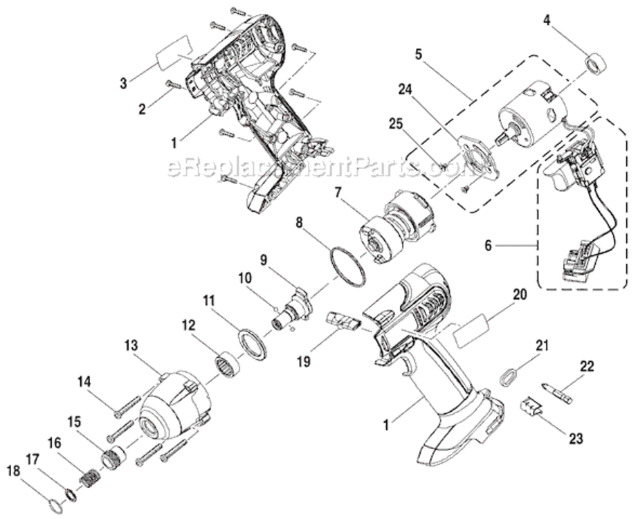 Page A Diagram and Parts List for R842301  Ridgid Impact Driver