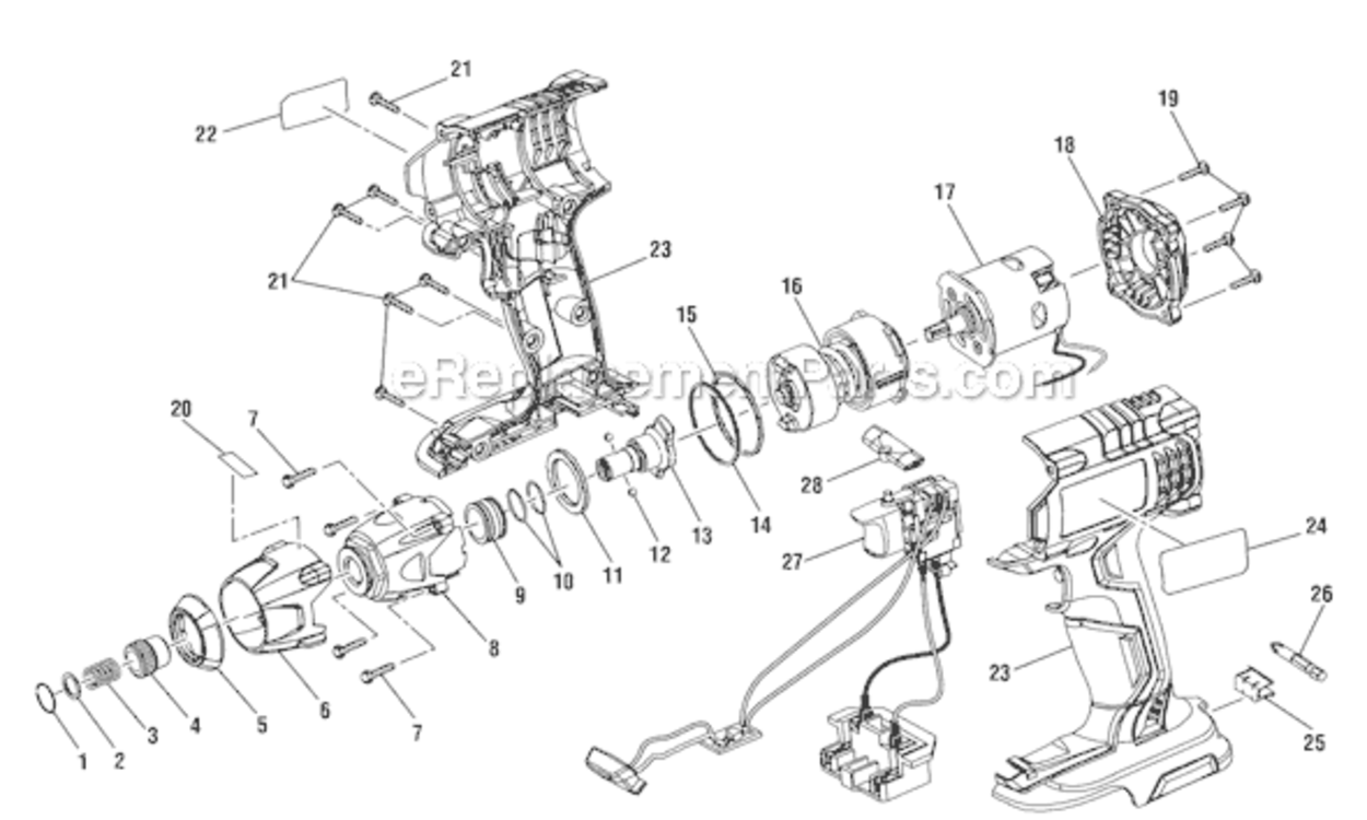 Page A Diagram and Parts List for R86230  Ridgid Impact Driver