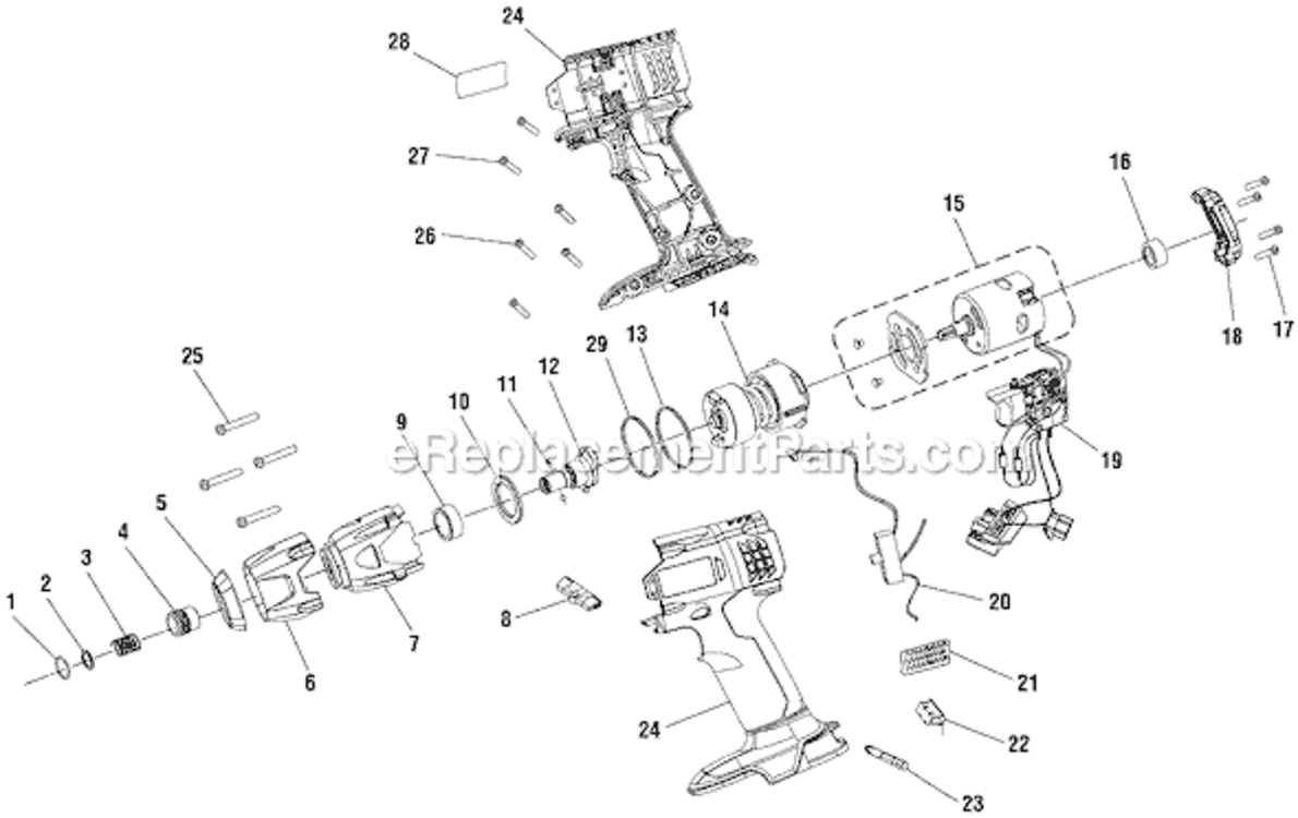Page A Diagram and Parts List for R8823  Ridgid Impact Driver