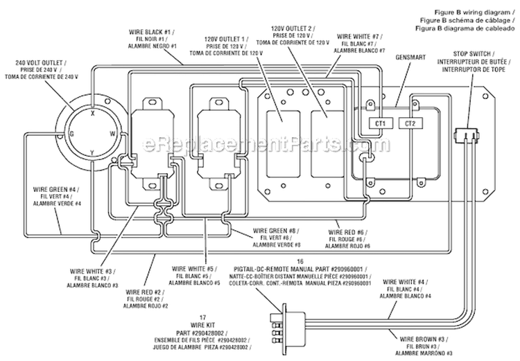 Page E Diagram and Parts List for RD6800  Ridgid Generator
