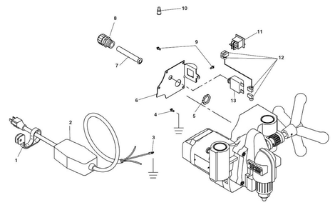 115v Components Diagram and Parts List for HC-300-J 76792 Ridgid Pipe Tools