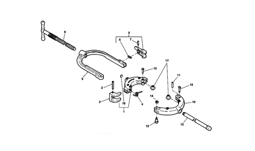 Fig-0 Diagram and Parts List for 424I  Ridgid Pipe Tools