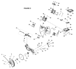 Fig-2 Diagram and Parts List for R48607B  Ridgid Saw