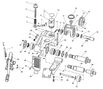 Complete Assembly Diagram and Parts List for 918-1 48297 Ridgid Pipe Tools