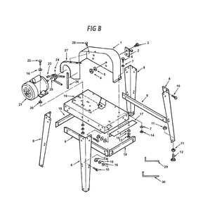 Fig-1 Diagram and Parts List for BS1400  Ridgid Saw
