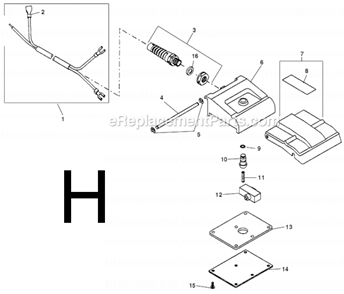 Page H Diagram and Parts List for 1210  Ridgid Pipe Tools