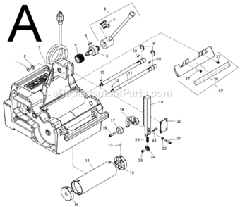 Page A Diagram and Parts List for 122XL  Ridgid Pipe Tools
