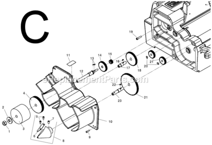 Page C Diagram and Parts List for 122XL  Ridgid Pipe Tools