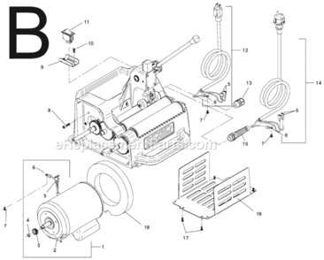 Page B Diagram and Parts List for 122  Ridgid Pipe Tools