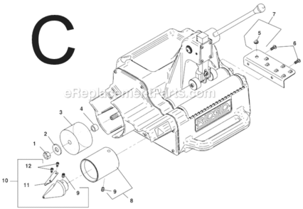 Page C Diagram and Parts List for 122  Ridgid Pipe Tools