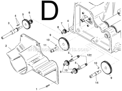 Page D Diagram and Parts List for 122  Ridgid Pipe Tools