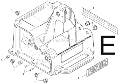 Page E Diagram and Parts List for 122  Ridgid Pipe Tools