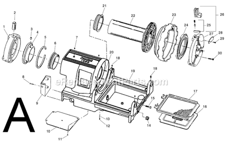 Part Location Diagram of 54047 Ridgid Chip Tray
