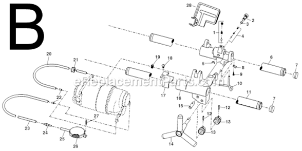 Part Location Diagram of 54152 Ridgid Oil Intake Line