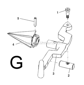 Page G Diagram and Parts List for 1233  Ridgid Pipe Tools