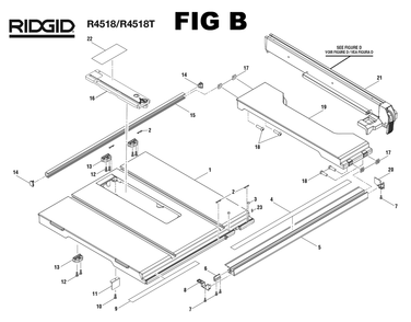 Part Location Diagram of 089110102011 Ridgid Front Rail Stop