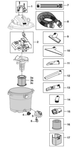 16 Gal. Nxt .Jpg Diagram and Parts List for AM2265  Ridgid Industrial Fan / Circulator