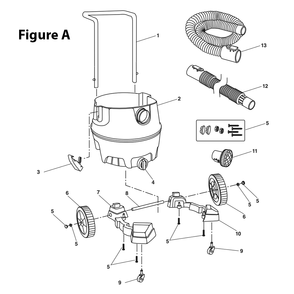 Fig-1 Diagram and Parts List for 3410RV  Ridgid Utility Vacuum