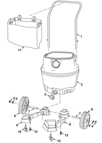 Wd18510 Vac Cart Assembly Diagram and Parts List for AM2265  Ridgid Industrial Fan / Circulator