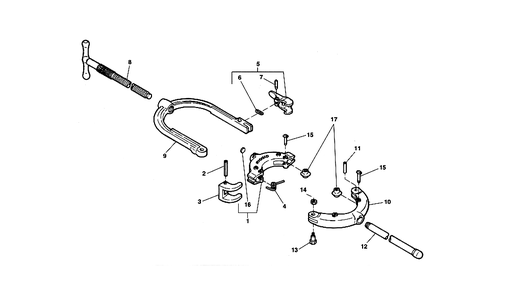 Fig-0 Diagram and Parts List for 466C  Ridgid Pipe Tools
