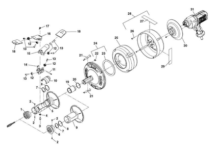 K45.Jpg Diagram and Parts List for K-45AF-5 36043 Ridgid Drain Cleaner