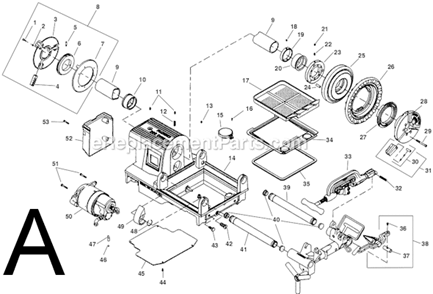Part Location Diagram of 45260 Ridgid Pins