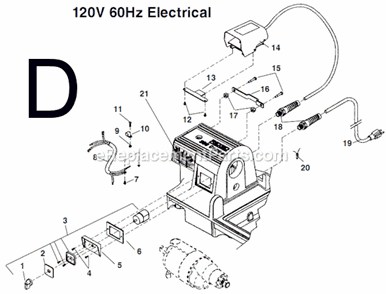 Part Location Diagram of 61967 Ridgid Switch Face Plate
