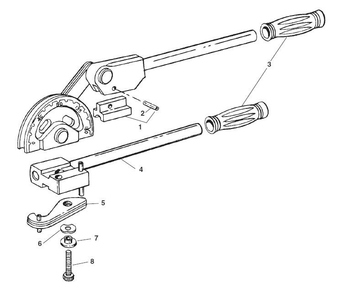 310/316m Lever Bender Diagram and Parts List for 310-316M 36962 Ridgid Pipe Tools