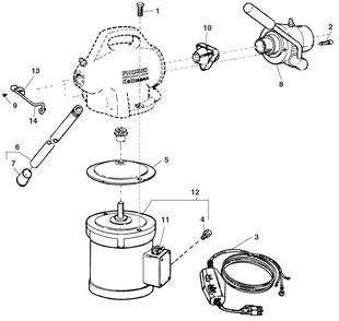 Main Components Diagram and Parts List for K-50-4 58960 Ridgid Drain Cleaner