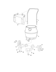Wd18500 Vac Cart Assembly Diagram and Parts List for AM2265  Ridgid Industrial Fan / Circulator