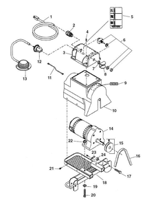 Motor Table Diagram and Parts List for K-7500 C-100 60052 Ridgid Drain Cleaner