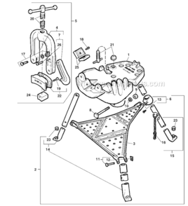 Part Location Diagram of 40405 Ridgid Lower Jaws