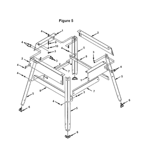 Fig-4 Diagram and Parts List for MS1250LS  Ridgid Saw