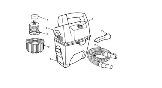 Wd30500, Wd30502, Wd3054 Vac Assembly Diagram and Parts List for AM2265  Ridgid Industrial Fan / Circulator