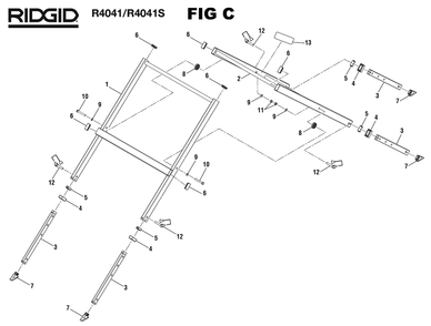 Fig-3 Diagram and Parts List for R4041S  Ridgid Saw
