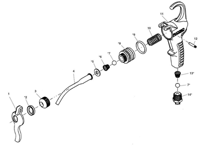 No. 4 Pump Gun Ony Diagram and Parts List for 418 73442 Ridgid Pipe Tools
