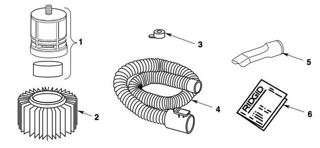 Wd0319 Vac Assembly Diagram and Parts List for AM2265  Ridgid Industrial Fan / Circulator