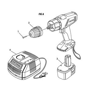 Fig-0 Diagram and Parts List for 97322705  Ridgid Cordless Drill