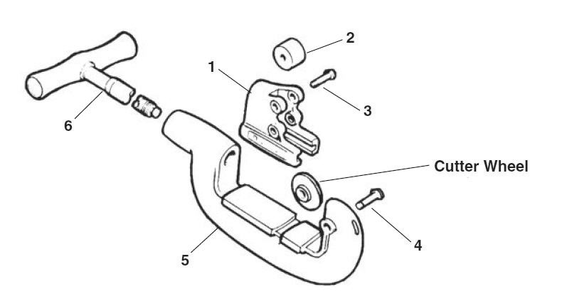 Part Location Diagram of 33505 Ridgid Screw Handle