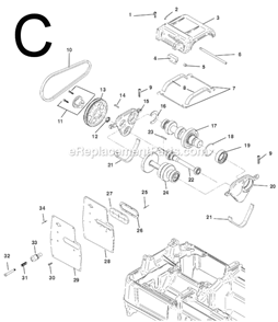 Page C Diagram and Parts List for 535-A  Ridgid Pipe Tools