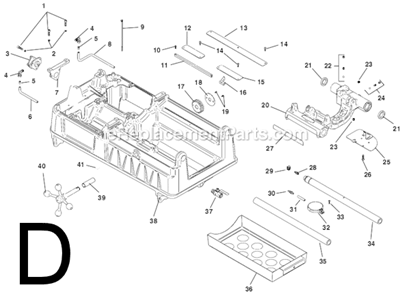 Page D Diagram and Parts List for 535-A  Ridgid Pipe Tools