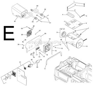 Part Location Diagram of 74272 Ridgid Foot Switch, B-294HD