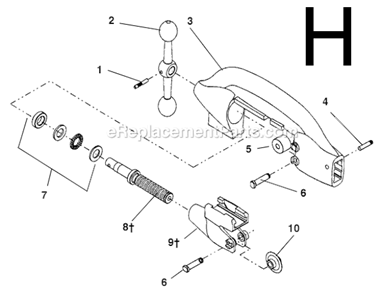 Page H Diagram and Parts List for 535-A  Ridgid Pipe Tools