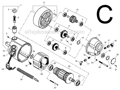 Page C Diagram and Parts List for 535-MANUAL  Ridgid Pipe Tools